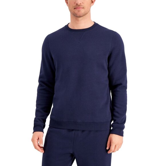 Ideology Mens Fleece Crewneck Sweatshirt, Blue, Size M, NWT - Picture 1 of 4